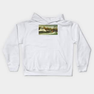 Sawmill, Outskirts of Paris by Henri Rousseau Kids Hoodie